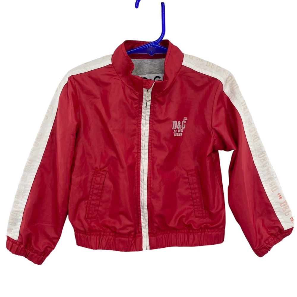 Dolce & Gabbana Toddler Boys Red Zip Up Track Jacket